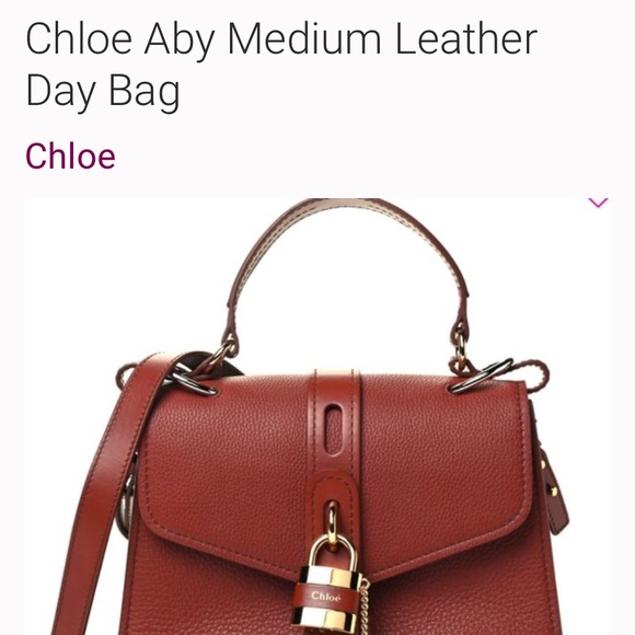 Chloe Handbags - authenticCHLOEShiny
Grained Calfskin Medium Aby Day Shoulder Bag in Sepia Brown.